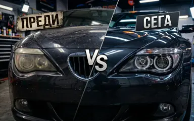 полиране и рециклиране на фарове на BMW серия 6